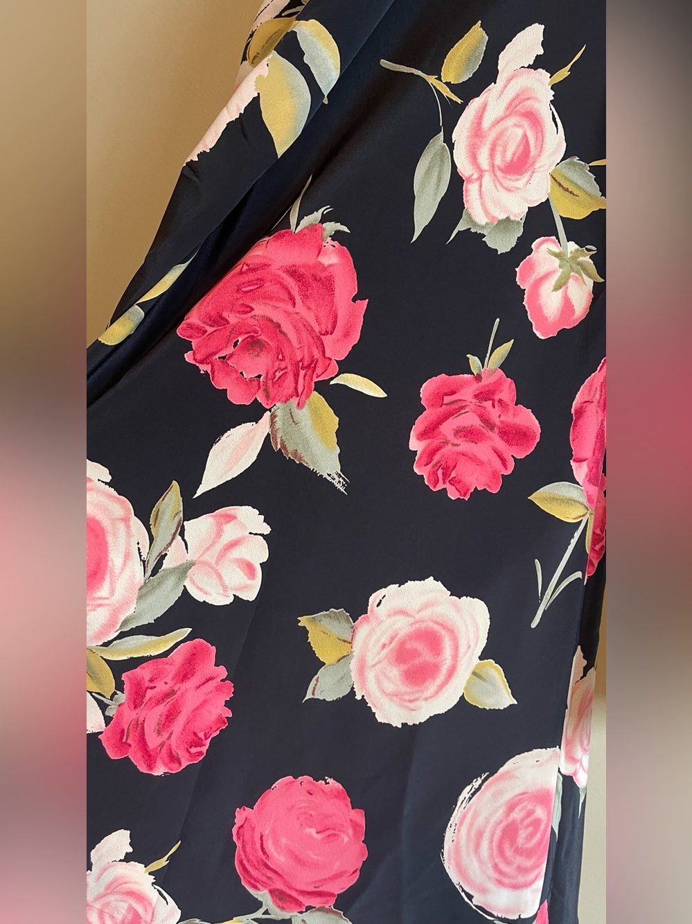 Vintage Y2K Le Chateau Rose Floral Maxi Slip Dress With Matching Scarf - Picture 6 of 10